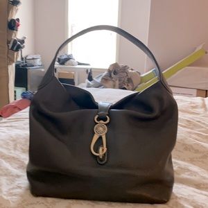 Dooney & Bourke Pebble Leather Logo Lock Hobo